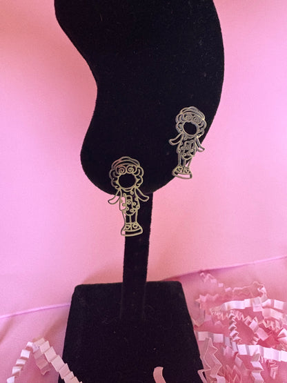 Pendientes "Lucy" inspiración Polly Pocket